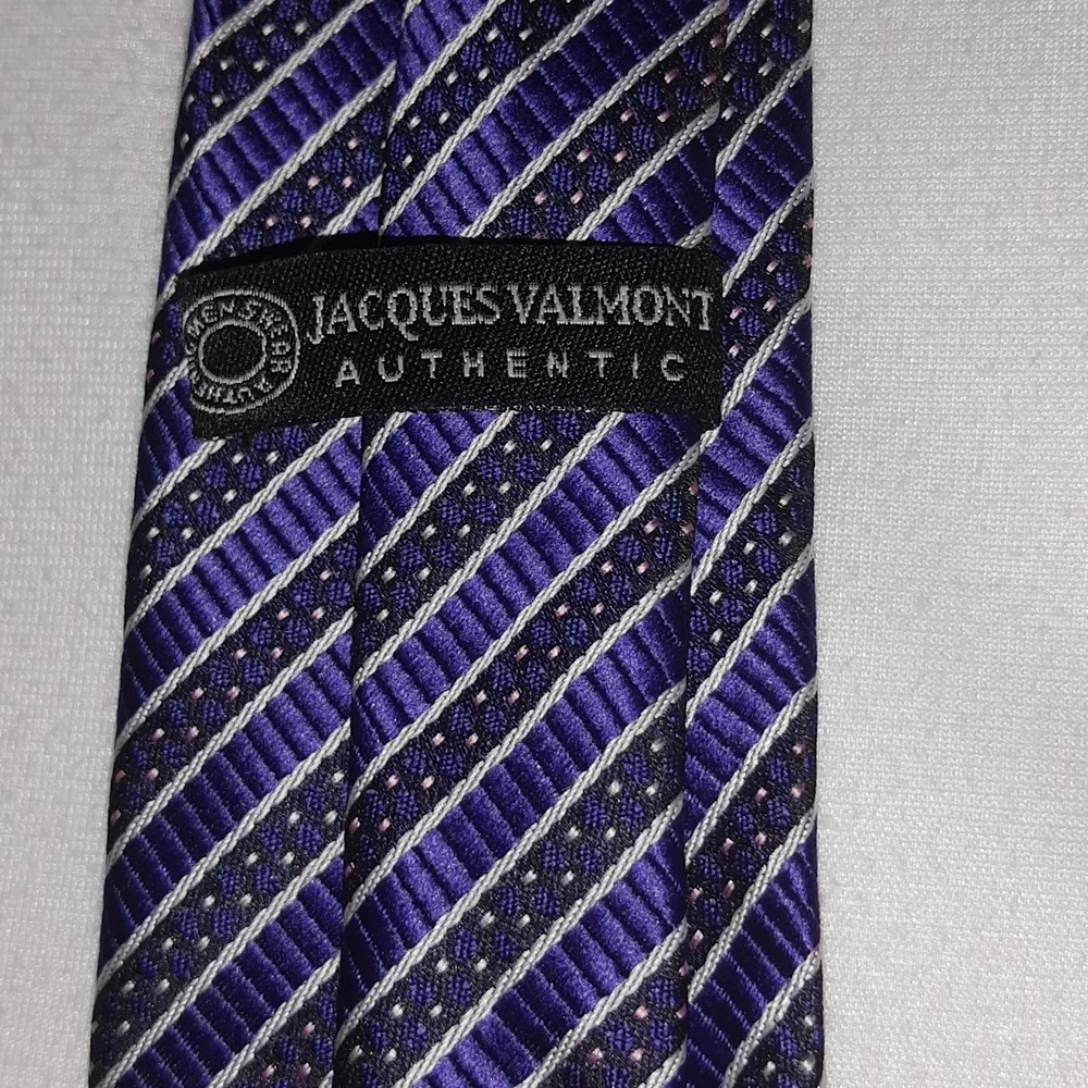 Jacques Valmont Boys Youth Necktie Tie Purple Black Silver Gold